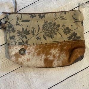 Myra Floral Print Pouch Canvas Zipper Pouch Myra Bag Small Wristlet Wall…